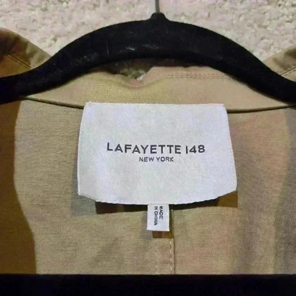 Lafayette 148 New York Thatcher Blazer In Skylight Cotton Size 10 #129 - Picture 7 of 11